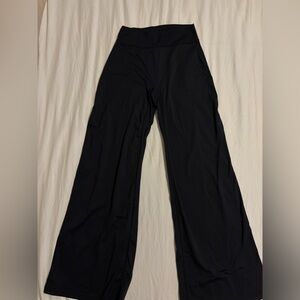 OQQ Black Wide-Leg Pants